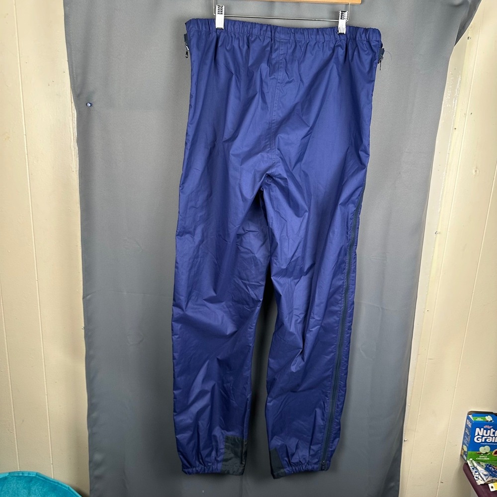 Sierra Designs Mens Large Full Zip Rain Pants Navy Blue Outdoor Hiking Shell L - Picture 5 of 10